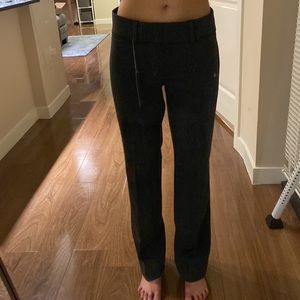 LOFT Black/Dark Gray Straight Leg Pant - Petite 0